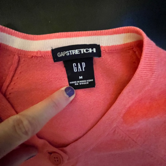 Gap Pink Cardigan with 3/4 Sleeves, Adult Size M - Picture 8 of 15